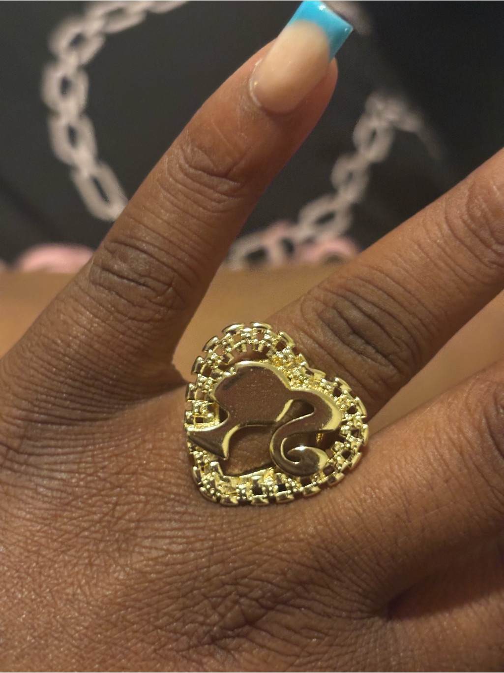 Gold Barbie Rolex Ring